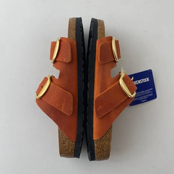 NWT *NARROW* Birkenstock Arizona Big Buckle Sandals Shoes Orange