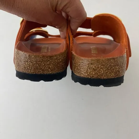 NWT *NARROW* Birkenstock Arizona Big Buckle Sandals Shoes Orange