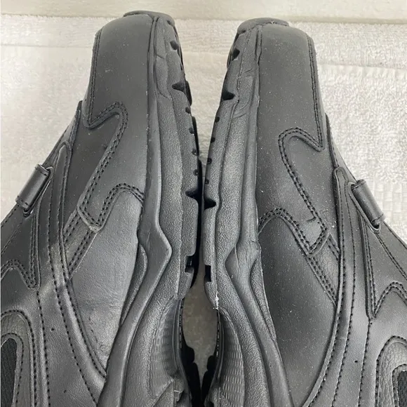 NWT New Dr. Scholl’s Mens Black Leather Velcro Air Pillo Gel Insole Sneaker 10EE