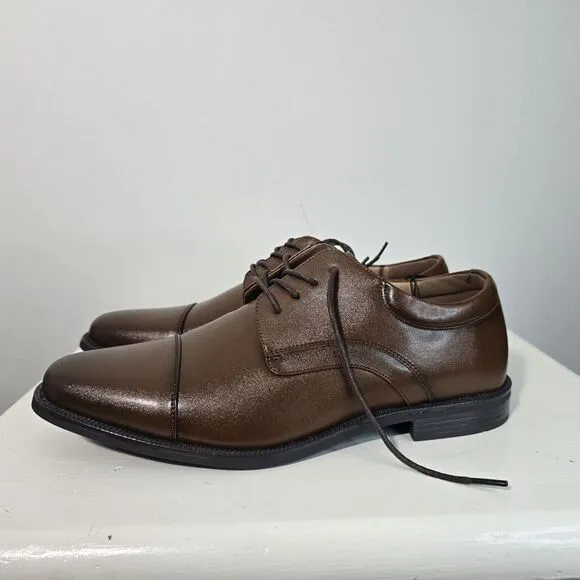 NWT‎  NUN BUSH Carmelo Cap Toe Oxfords  COMFORT GEL LEATHER Mens Size 8.5 New