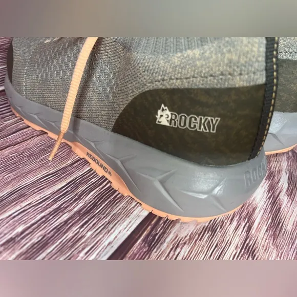 NWT ROCKY Composite Toe Sneakers, Gray and Pink. Size 9.