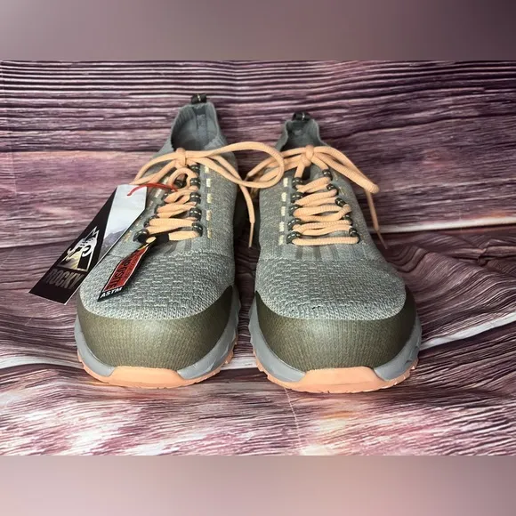 NWT ROCKY Composite Toe Sneakers, Gray and Pink. Size 9.