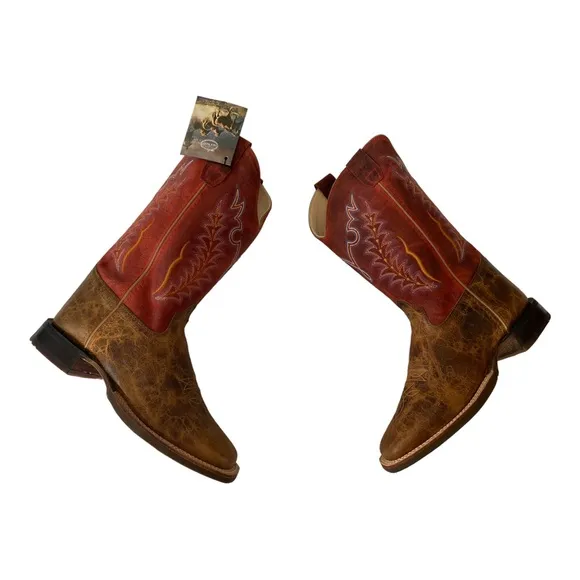 OLD WEST Red Kids Boots | Size 6 | Big Kids or Youth- Unisex