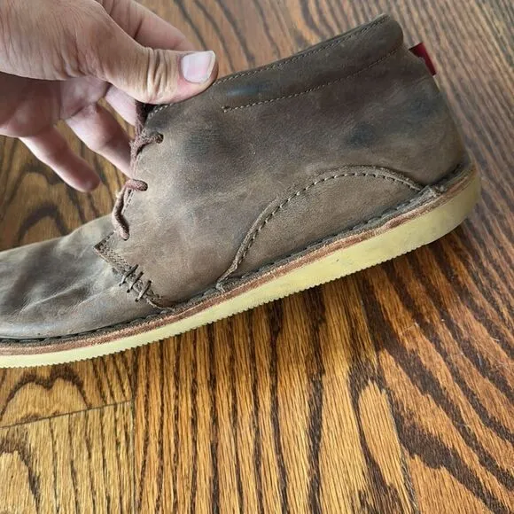Oliberte’ Men’s Brown Leather Lace Comfort Shoes from Africa Size 43 / 10.5
