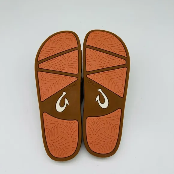 OluKai  Kipea  Olu  Brown Slide Sandals