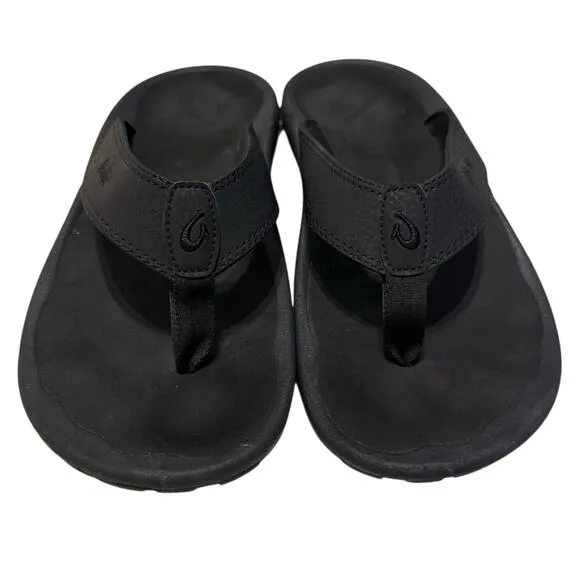 Olukai Ohana black water friendly High Arch COMFORT sandals / flip flops Men's 9