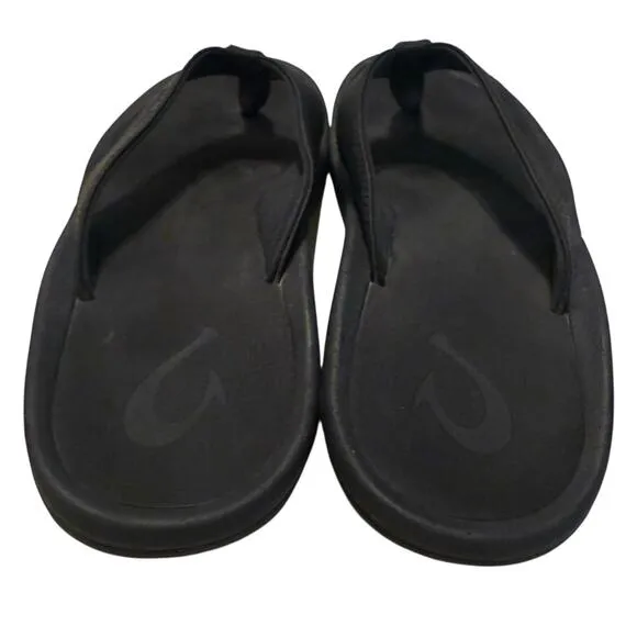 Olukai Ohana black water friendly High Arch COMFORT sandals / flip flops Men's 9