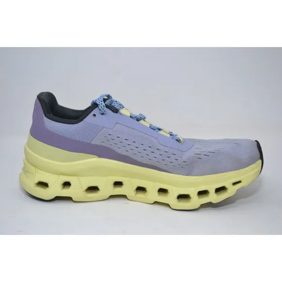 On Cloudmonster Womens Sz 6.5 Purple Gray Green Athletic Running Shoes Sneakers