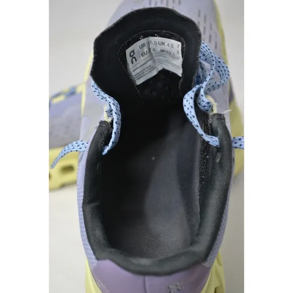On Cloudmonster Womens Sz 6.5 Purple Gray Green Athletic Running Shoes Sneakers