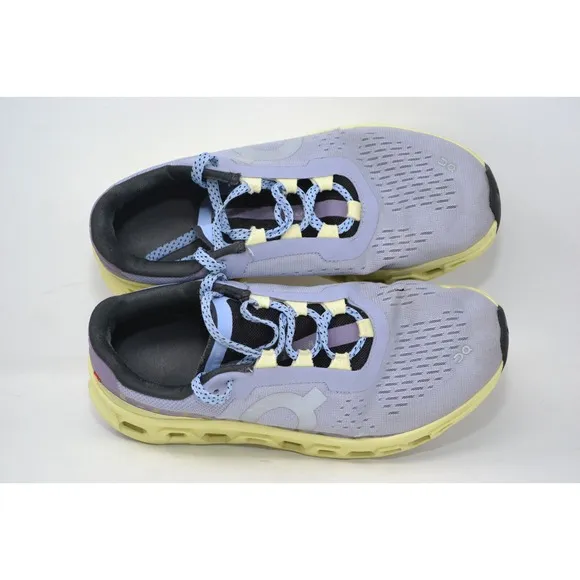 On Cloudmonster Womens Sz 6.5 Purple Gray Green Athletic Running Shoes Sneakers