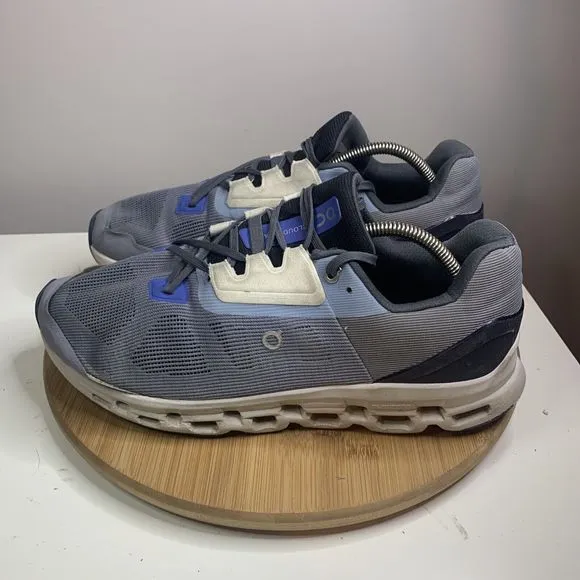 On Cloudstratus Swiss Engineering Men's Size 11.5 Gray Blue Running Shoes Cloud