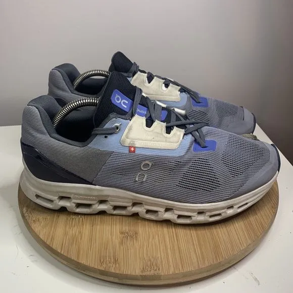 On Cloudstratus Swiss Engineering Men's Size 11.5 Gray Blue Running Shoes Cloud