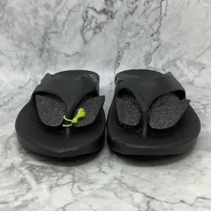 OOFOS Black Slandal with Contoured Footbed unisex Men’s Size 6 Women’s size 8