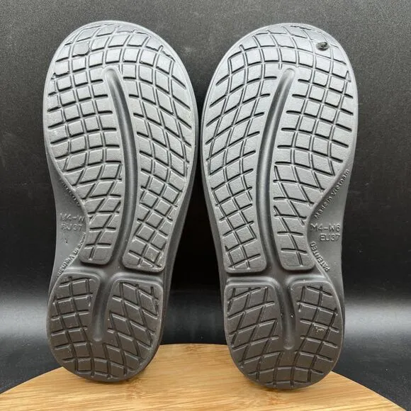 OOFOS Womens Size 6 OOcloog Black Cheetah Orthopedic Slides Shoes Sandals Clog