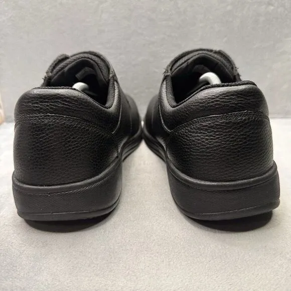 OrthoFeet 510 Broadway Mens Size 11.5 (2E) Shoes Black Leather Orthopedic Arch