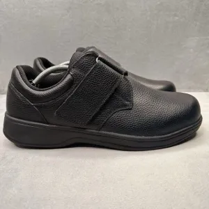 OrthoFeet 510 Broadway Mens Size 11.5 (2E) Shoes Black Leather Orthopedic Arch