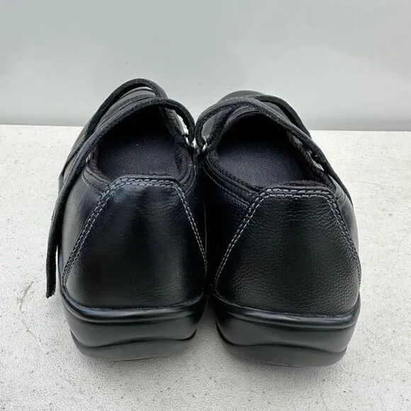 Orthofeet 865 Celina Mary Jane Comfort Shoes Womens Size 8Wide Black Leather