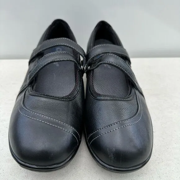 Orthofeet 865 Celina Mary Jane Comfort Shoes Womens Size 8Wide Black Leather