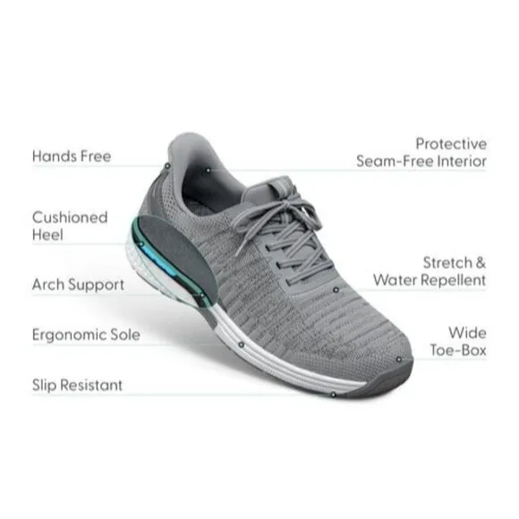 OrthoFeet Hans Free Yari Grey Sneakers Men's Size 14 (USED ONCE)