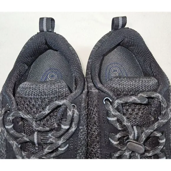 OrthoFeet Mens 7.5 EEEE Lava Stretch Knit 633 Orthopedic Shoe Black With Inserts
