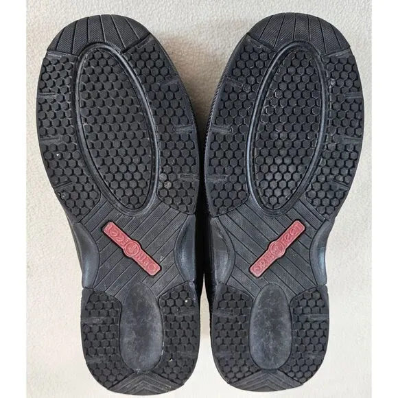 OrthoFeet Mens 7.5 EEEE Lava Stretch Knit 633 Orthopedic Shoe Black With Inserts
