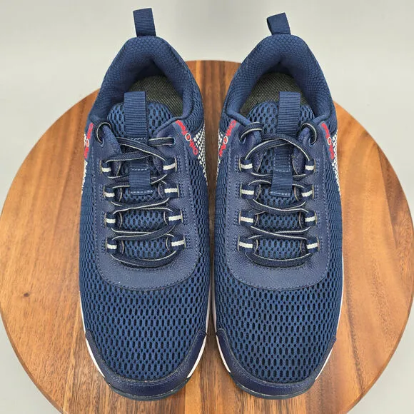 Orthofeet Shoes Men's 9 EE Wide Blue Mesh Walking Orthopedic Athletic Sneakers