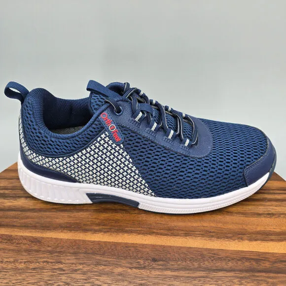 Orthofeet Shoes Men's 9 EE Wide Blue Mesh Walking Orthopedic Athletic Sneakers