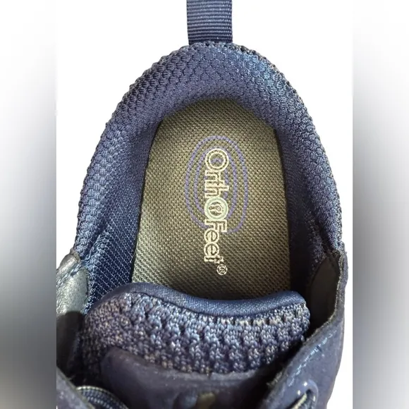 ORTHOFEET Tacoma Men’s Dark Blue walking tennis shoe Orthopedic Size 12 EUC