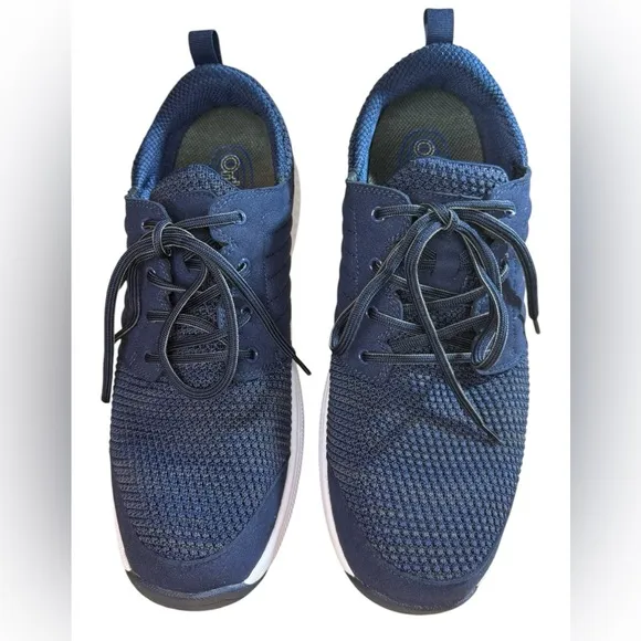 ORTHOFEET Tacoma Men’s Dark Blue walking tennis shoe Orthopedic Size 12 EUC