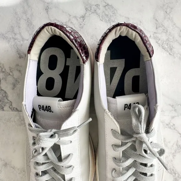 P448 Jack Perforated Sneaker in Gray Lilac