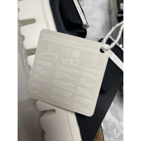 Papillio Birkenstock Arizona Chunky Black Sandals Women Size 37 US 6 White Sole
