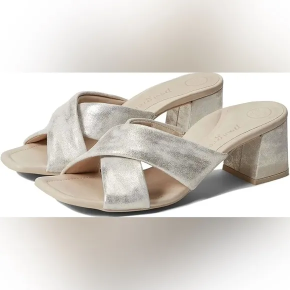 Paul Green Sandals Mineral Metallic Lauren Super Soft Shoes Sz 3/US5.5