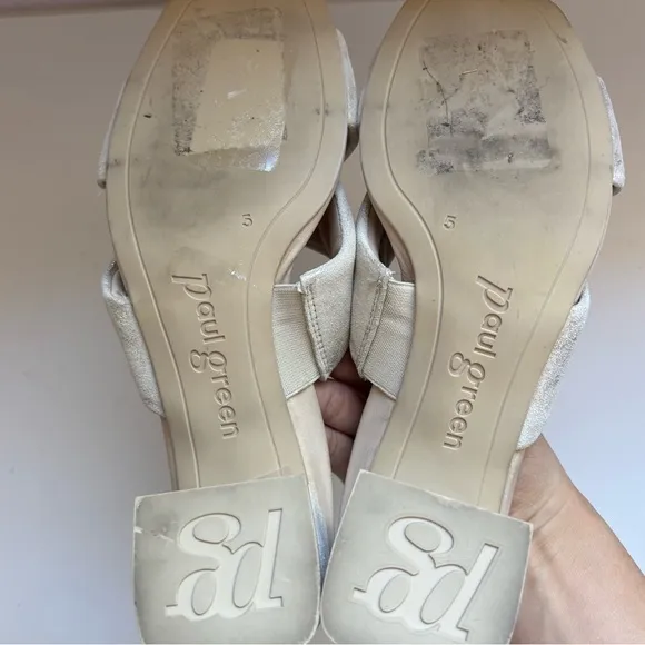 Paul Green Sandals Mineral Metallic Lauren Super Soft Shoes Sz 3/US5.5