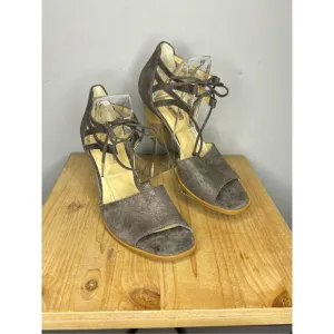 Paul Green Women's Veronica Lace Up Leather Strappy Sandals Brown Size 7.5