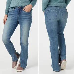 Peace Love World Inside Slit Straight Leg Jeans Medium Wash Women’s Size 00 | 27