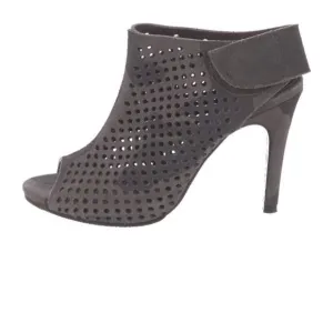 Pedro Garcia Gray Suede Leather Camo Peep Toe Heels Shoes Women’s 36 US 6