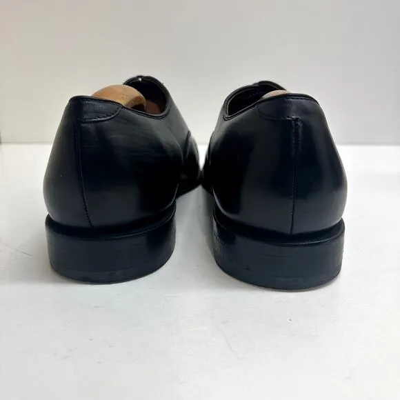Peter Huber Padova Handmade Men's Cap Toe Oxford Dress Shoes Black Calfskin 13