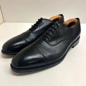 Peter Huber Padova Handmade Men's Cap Toe Oxford Dress Shoes Black Calfskin 13