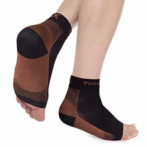 Premium Copper Compression Ankle Brace Sock for Men & Women – Pain Relief Support for Plantar Fasciitis, Heel & Foot Pain – Breathable & Moisture-Wicking – Ideal for Sports, Running, Cycling – 1 Pair