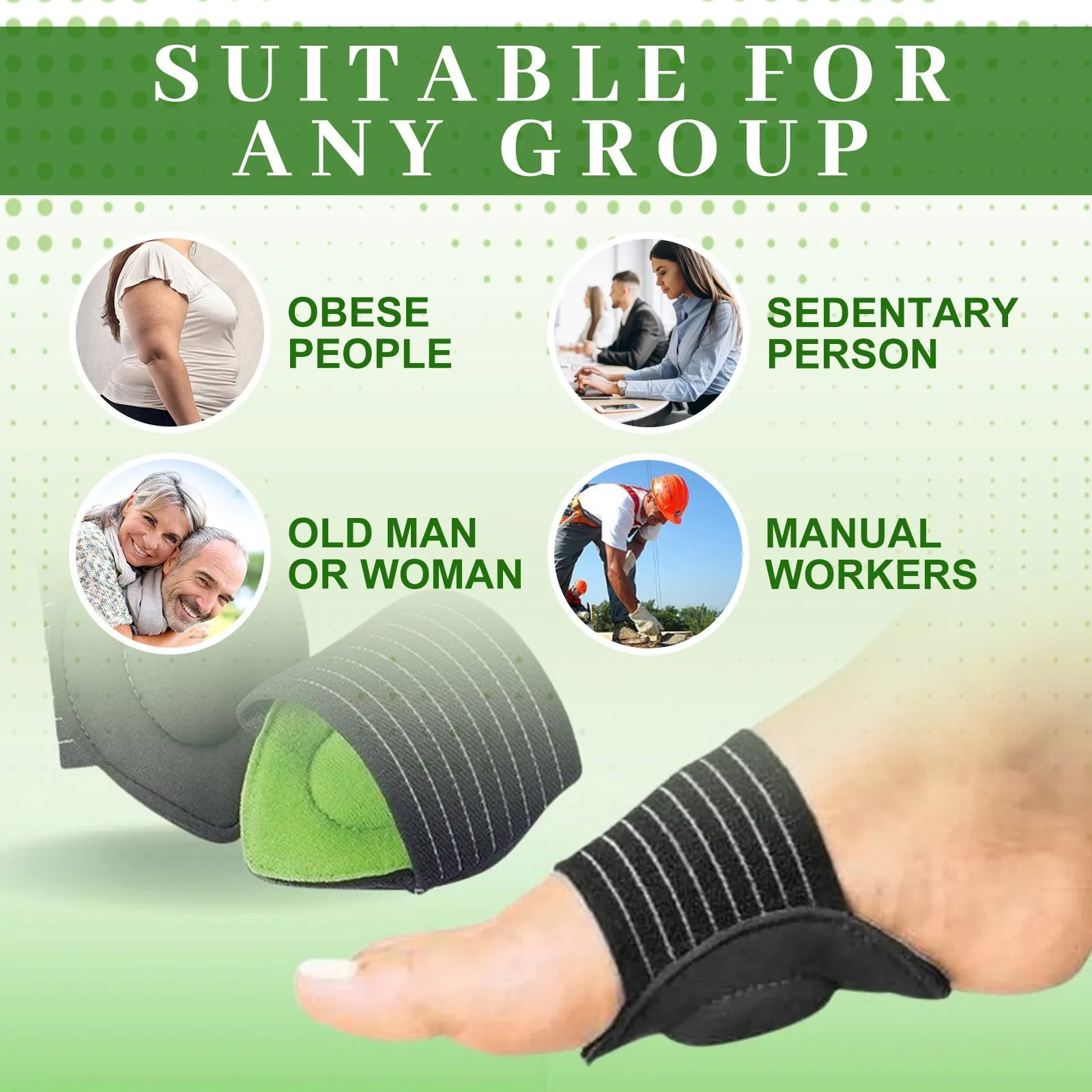Premium Plantar Fasciitis Insoles for Flat Feet - Arch Support Shoe Pads, Orthopedic Comfort for Men & Women, Soft EVA & Latex Material, Daily Foot Care Solutions