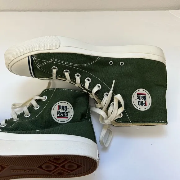 Pro-Keds / GREEN/NWOT/NWOB/ Hi Lace Up/Mens / Olive Green/ size 14