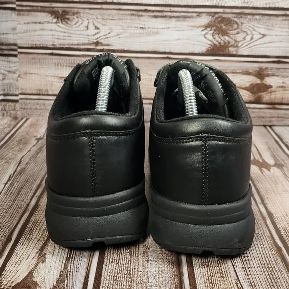 PROPET Life Walker Men's 8 X (3E) Leather Black Adj. Straps Sneakers Shoes EUC