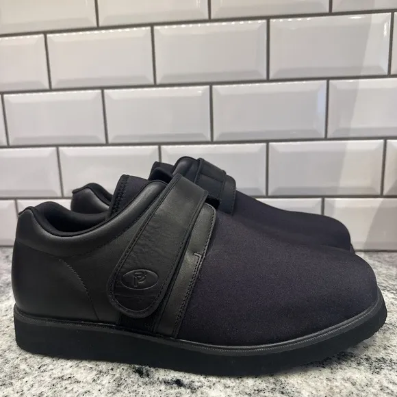 Propet MPED3 Mens Diabetic Shoes Ped Walker Black 13 5E (XX) Slipper Leather New