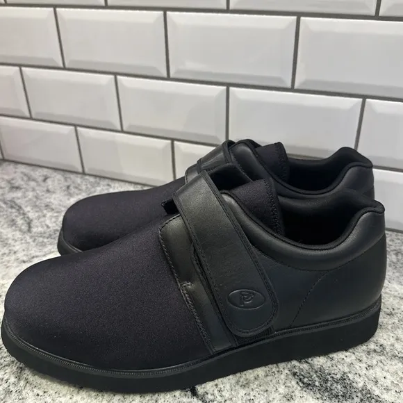 Propet MPED3 Mens Diabetic Shoes Ped Walker Black 13 5E (XX) Slipper Leather New