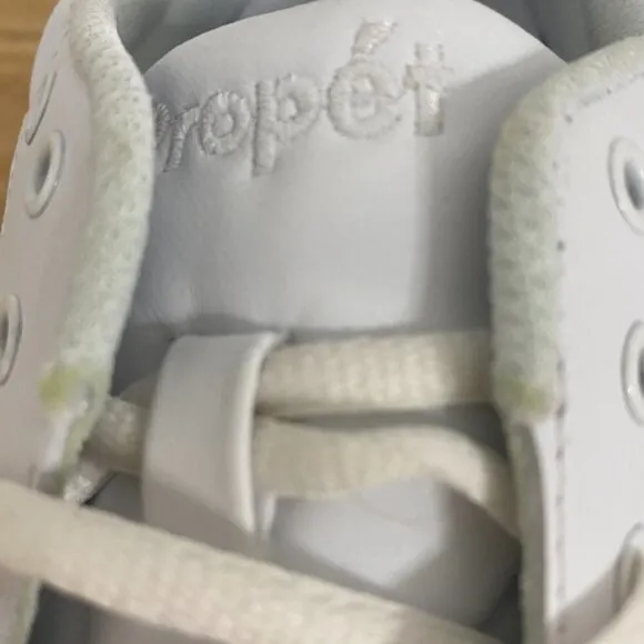 Propet Sanford White Leather Walking Sneakers, Men's Size 11(5E) Extra Wide
