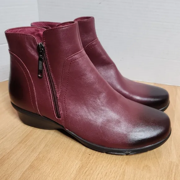 Propet Waverly Orthotic Burnished Burgundy Leather Boots Women's Size 11 11B