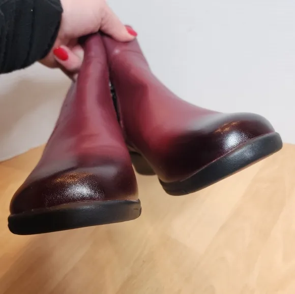 Propet Waverly Orthotic Burnished Burgundy Leather Boots Women's Size 11 11B