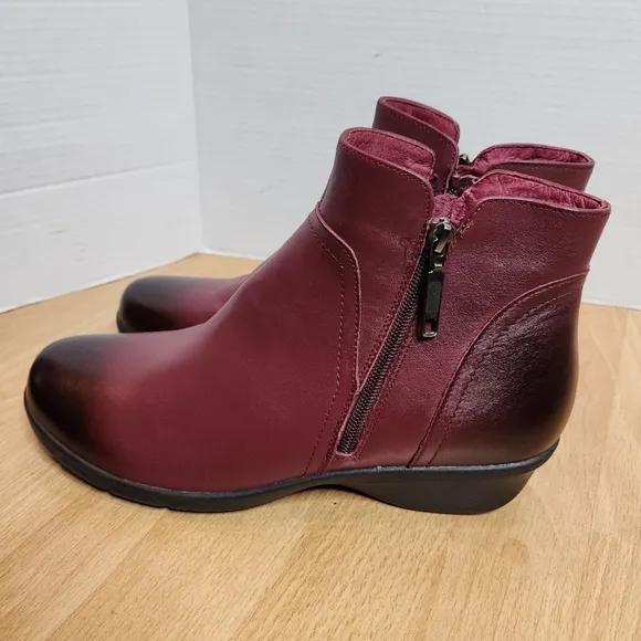 Propet Waverly Orthotic Burnished Burgundy Leather Boots Women's Size 11 11B