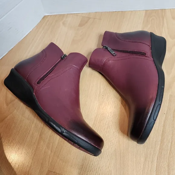 Propet Waverly Orthotic Burnished Burgundy Leather Boots Women's Size 11 11B