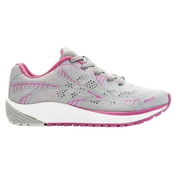 Propét Pink &amp; Grey Mesh OrthoLite Comfort Foam Athletic Workout Running Shoes
